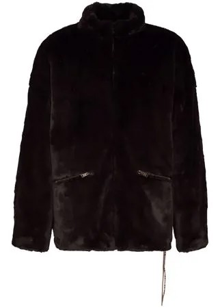 Mastermind Japan шуба из искусственного меха с принтом