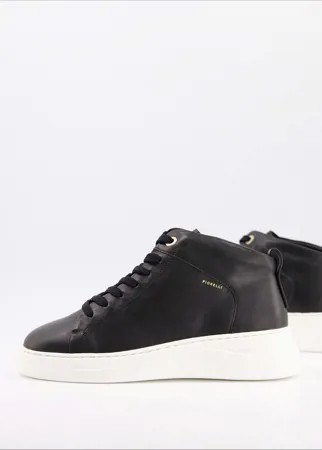 Высокие кожаные кроссовки черного цвета Fiorelli Pippa-Черный
