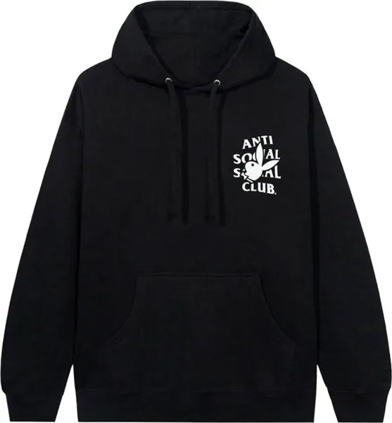 Худи Anti Social Social Club x Playboy Bunny Logo Hoodie 'Black', черный