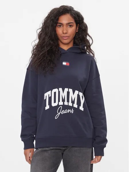 Толстовка оверсайз Tommy Jeans, синий