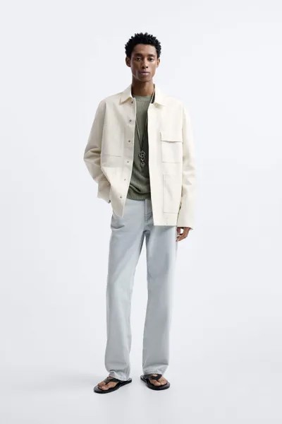 Джинсы обычного кроя Zara, пастельно-синий