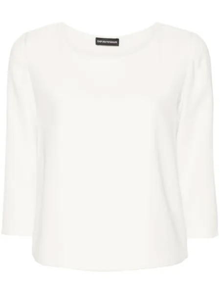 Emporio Armani топ с рукавами три четверти, нейтральный цвет