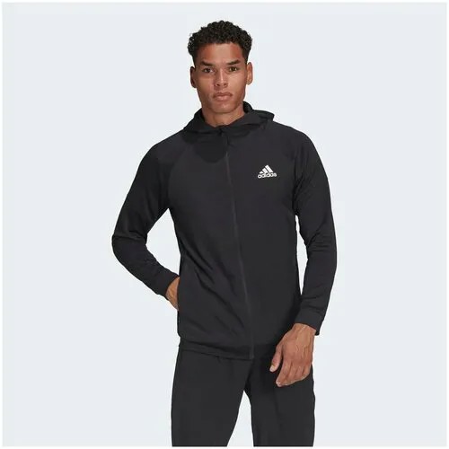 Худи муж. HA6366/adidas/M TRAIN FZ/BLACK/размер L