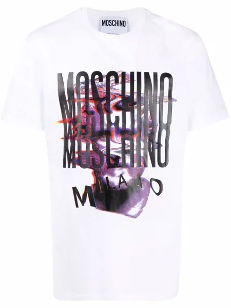 Moschino glitch effect Artwork print T-shirt