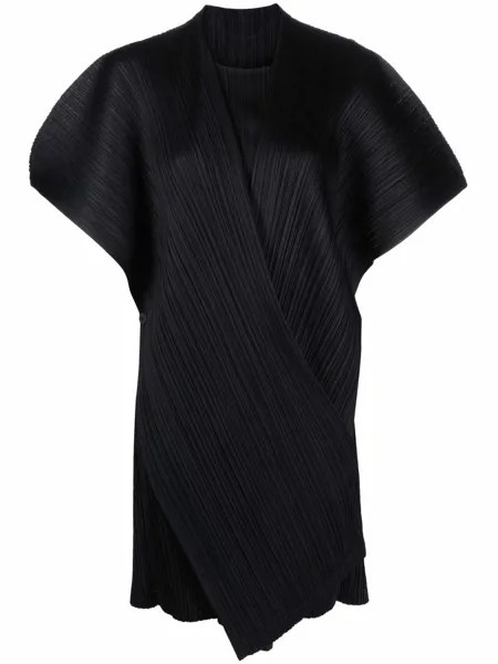 Pleats Please Issey Miyake платье мини с объемными плечами