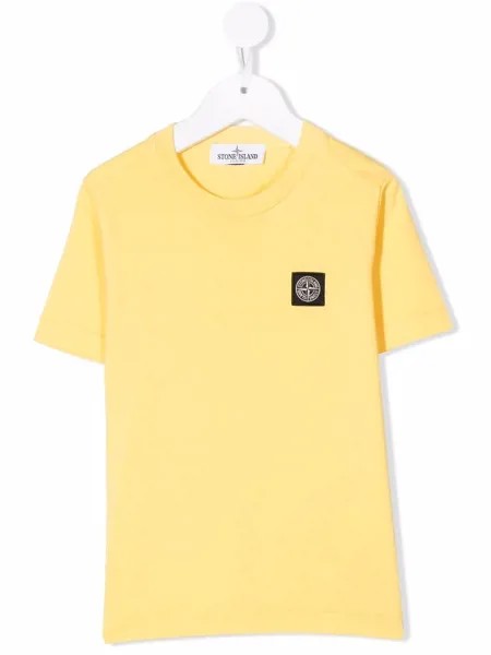 Stone Island Junior футболка с нашивкой-логотипом