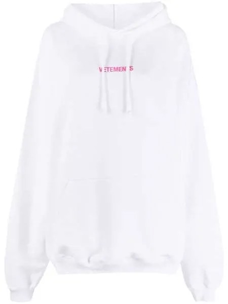 VETEMENTS худи с кулиской и логотипом