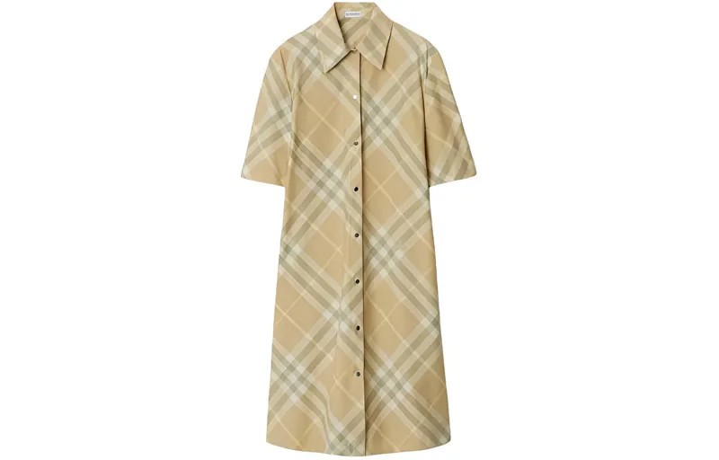 Платье с короткими рукавами женское льняное Burberry