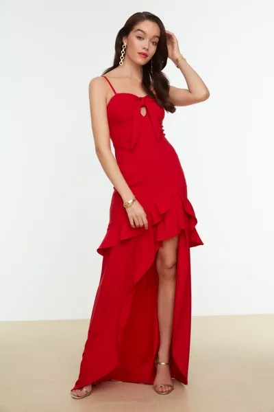 Платье для вечернего и выпускного вечера - Красный - А-силуэт Trendyol, красный