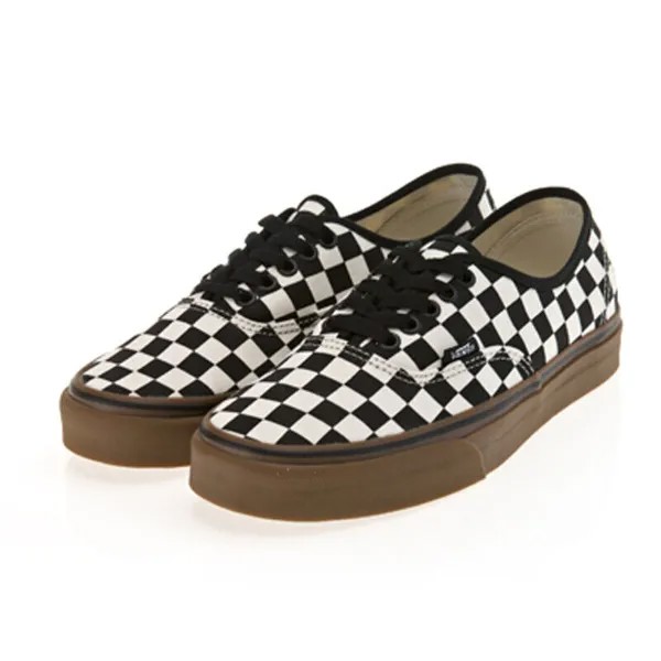 Кроссовки VANS Authentic Checkerboard Shoes - Черный/Белый/Резинка / VN0004MKIBB