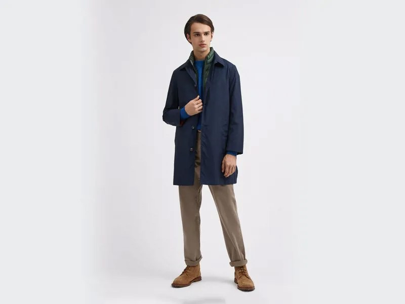 Плащ мужской United Colors of Benetton 21A_22IZ5K2E8 синий XL