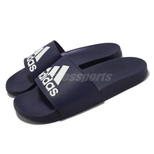 Adidas Adilette Comfort Темно-белые мужские сандалии унисекс Шлепанцы Тапочки H03616