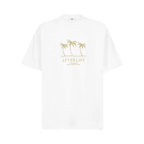 Футболка Vetements Embroidered Afterlife T-Shirt 'White', белый