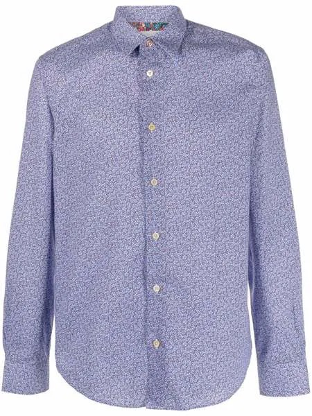 PAUL SMITH рубашка с длинными рукавами и цветочным принтом