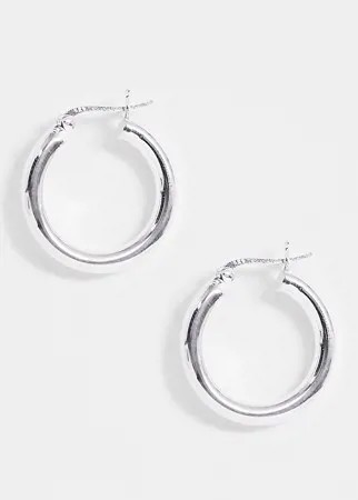 Серебряные серьги-кольца ASOS DESIGN 25 мм-Серебряный