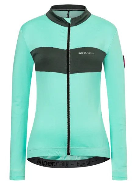Лонгслив super.natural Merino Fahrradtrikot, цвет mintgrün