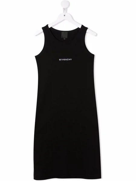 Givenchy Kids embroidered-logo sleeveless dress