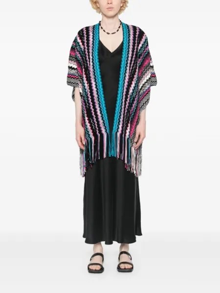 Missoni накидка с шевронным узором, мультиколор