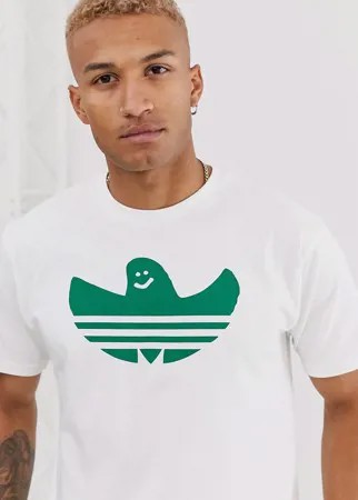 Белая футболка с логотипом adidas Skateboarding shmoo-Белый