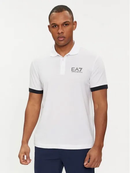 Рубашка поло стандартного кроя Ea7 Emporio Armani, белый