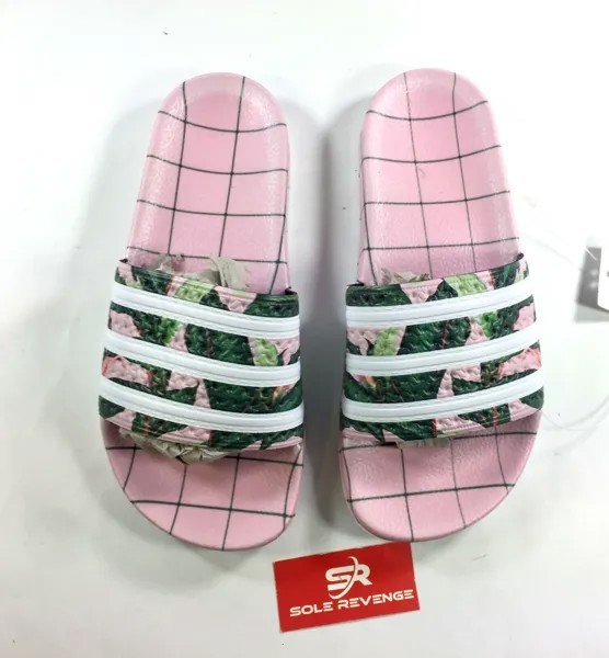 Новые 5 ЖЕНСКИХ сандалий Adidas ADILETTE FARM, розовые шлепанцы, шлепанцы, Бразилия, B28006