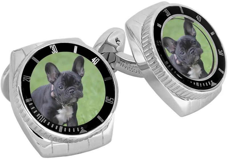 Запонки мужские Tateossian CF0316 серебристые