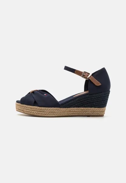 Эспадрильи BASIC OPEN TOE MID WEDGE Tommy Hilfiger, цвет space blue