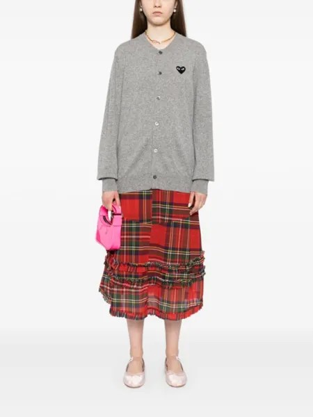 Comme Des Garçons Play шерстяной кардиган, серый