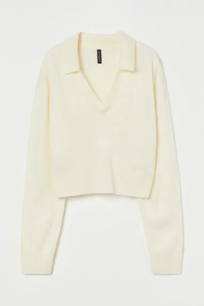 Пуловер женский H&M 1025874001 белый XS (доставка из-за рубежа)