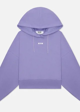 Женская толстовка MSGM Micrologo Hoodie, цвет фиолетовый, размер L