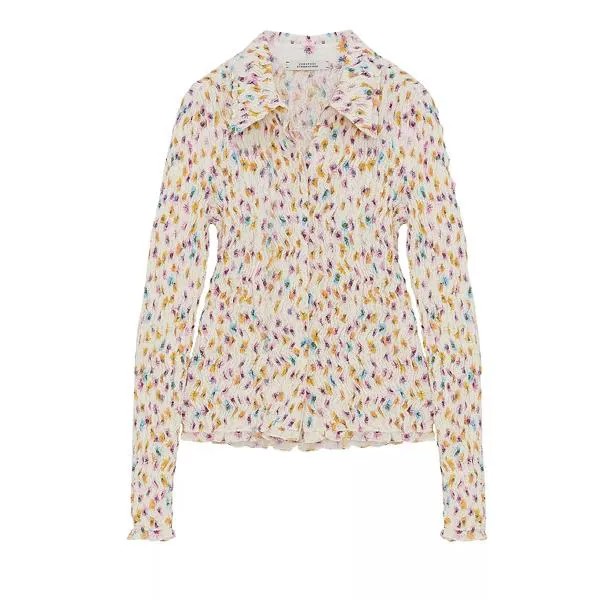 Футболка structured volumes bluse 013 colorful flowers Dorothee Schumacher, розовый