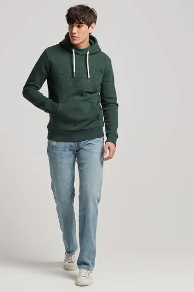 Худи с тисненым логотипом Vintage Superdry, зеленый