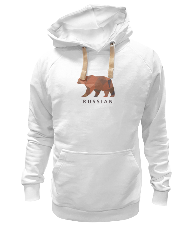 Худи Printio Russian белое 3XL