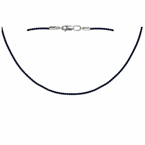 Колье из шелковой нити с замком из серебра 925 пробы 01Л051646-5. Размер 50