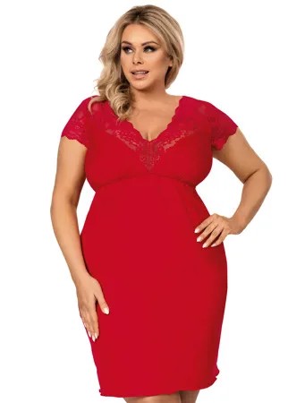 Ночная сорочка женская Donna Tess plus красная 3XL