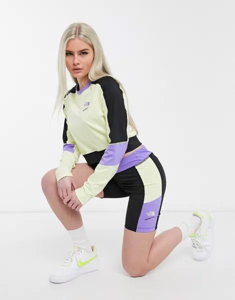 Желтый укороченный лонгслив The North Face Extreme
