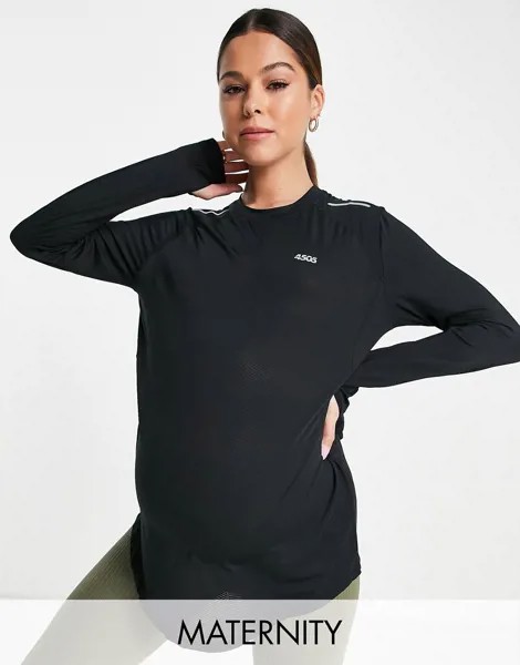 Лонгслив с логотипом ASOS 4505 Maternity-Черный
