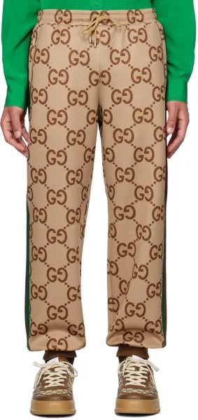 Светло-коричневые брюки Jumbo GG Lounge Gucci