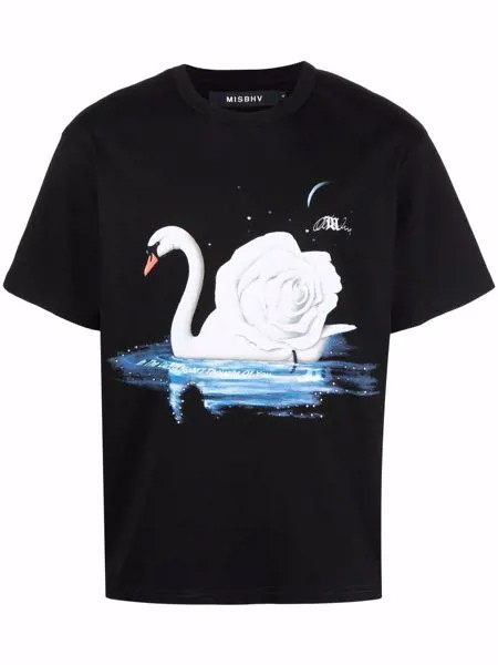 MISBHV футболка с принтом Night Swan