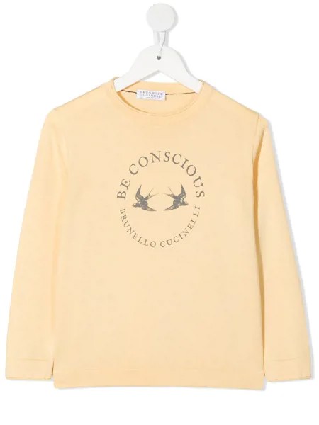 Brunello Cucinelli Kids свитер с логотипом