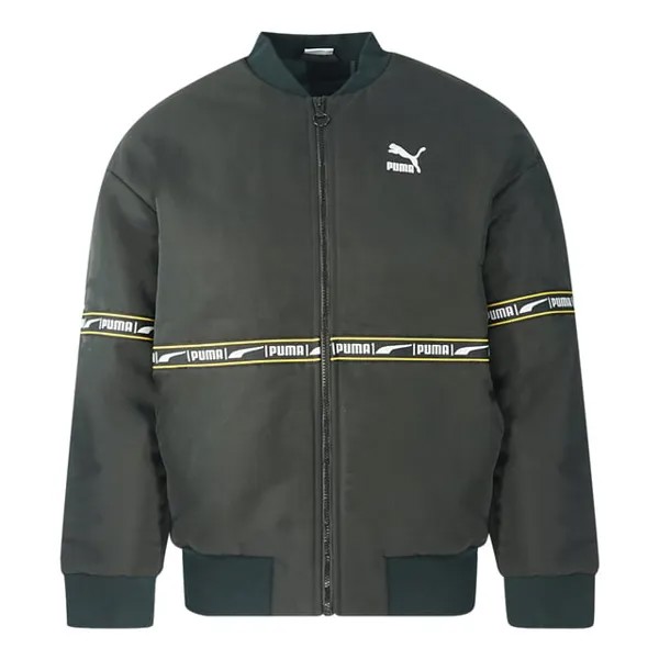 Тяжелый бомбер в клетку Puma, черный