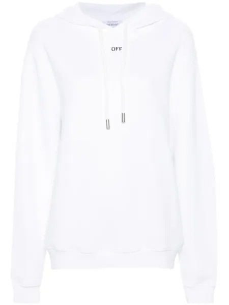 Off-White худи с логотипом, белый