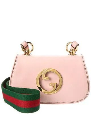 Gucci Blondie Мини-кожаная сумка через плечо женская, розовая