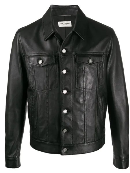 Saint Laurent куртка на пуговицах, черный