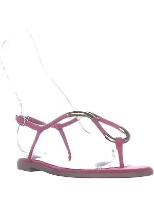 Женские сандалии-стринги с открытым носком SERGIO ROSSI Royal Electric розового цвета с Т-образным ремешком Donna 41