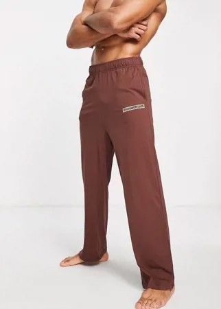 Коричневые джоггеры для дома ASOS DESIGN Essentialwear-Коричневый цвет