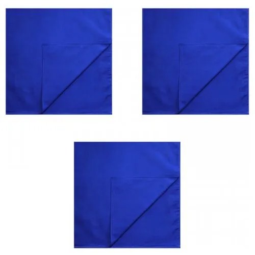 Банданы однотонные, цвет синий, 55 х 55 см (Набор 5 шт.)