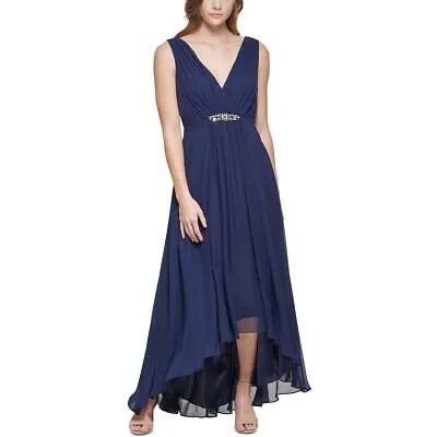 Женское темно-синее вечернее платье макси Eliza J с украшением Petites 6P BHFO 9514