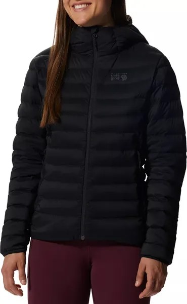 Женская пуховая куртка на молнии с капюшоном Mountain Hardwear Deloro, черный