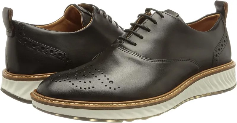 Оксфорды ST.1 Hybrid Derby Wing Tip ECCO, черный